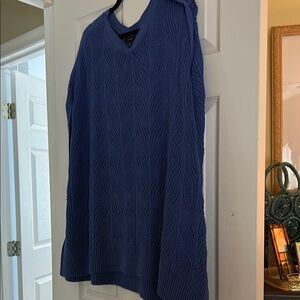 Talbots Blue Knit Poncho
